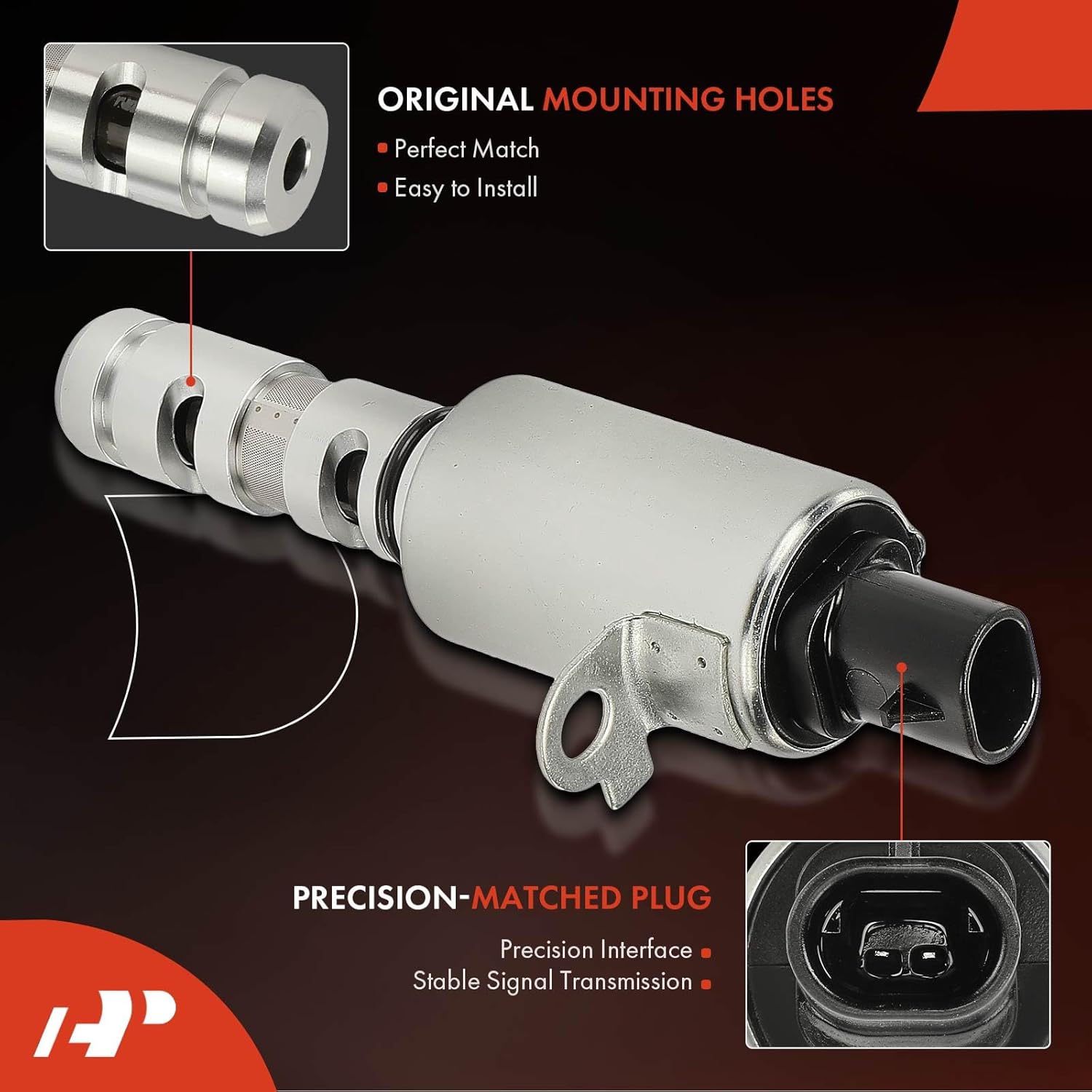 A-Premium 2-PC Left and Right Engine Variable Valve Timing (VVT) Solenoid Compatible with Hyundai Sonata, Santa Fe, Genesis, Genesis Coupe, Azera, Veracruz & Kia Sorento, Sedona, Borrego, Amanti