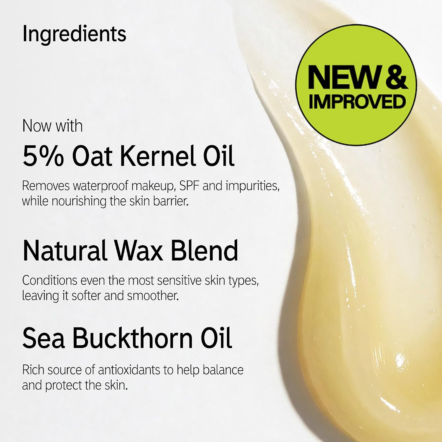 The INKEY List Oat Cleansing Balm 5 Fl Oz – New & Improved Formula, Makeup & SPF Remover, 5% Oat Kernel Oil for Hydration & Skin Barrier Support, Gentle Cleanser for Sensitive Skin