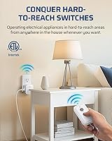 Vista 4 de Dewenwils - Outlet para control remoto, inalámbrico, controlador y receptor único, código de aprendizaje, amplio uso para electrodomésticos.