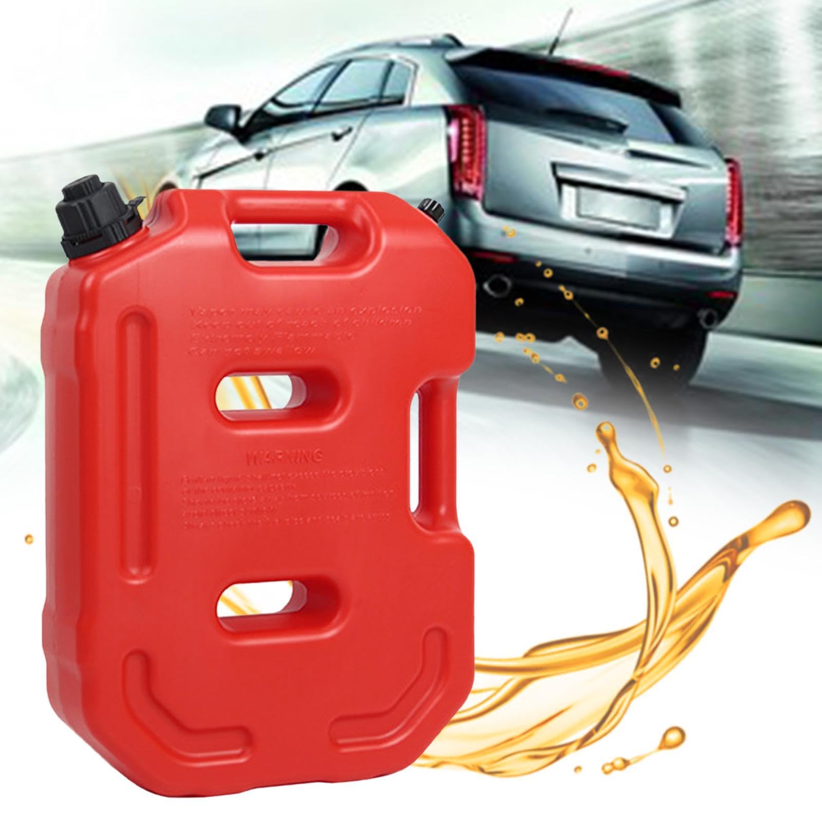 Tanica da 10 litri per carburante, contenitore portatile per auto e camion, Rosso