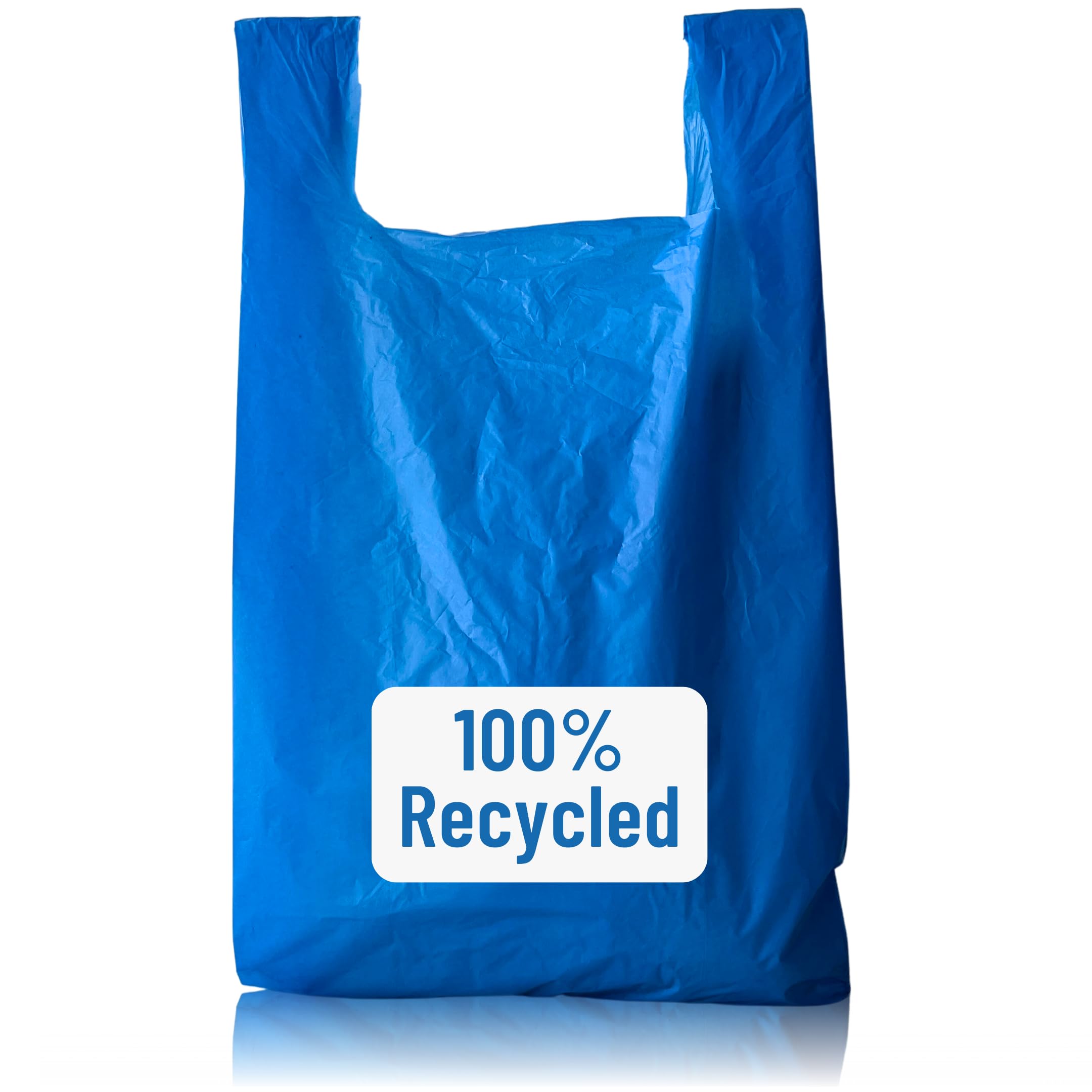 Sabco Large Plastic Bags - Heavy Duty Blue Vest - Eco Friendly Recycled