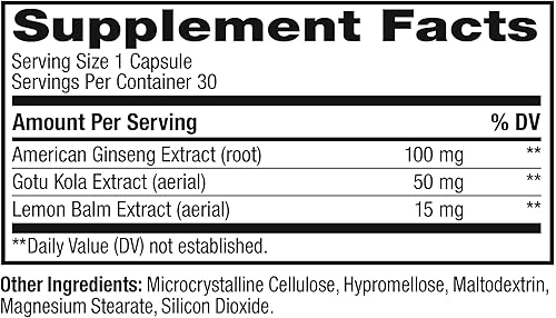 Miniatura 6 de OLLY Adaptógeno focal, ginseng, gotu kola, suplemento de apoyo al estado de ánimo, cápsulas vegetarianas - 30ct