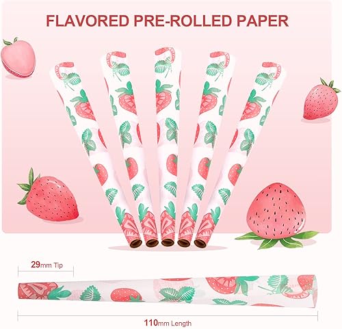 Miniatura 2 de SEMKONT Papel de liar saborizado, paquete de 72 unidades, conos prelaminados saborizados de tamaño King  Conos saborizados con puntas y papel de