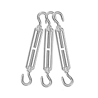 Vista 23 de 3 piezas tensor M5 de ojo a ojo de acero inoxidable 304, tensor de cable de alambre de tensión de alta resistencia para barandilla de cable, kit