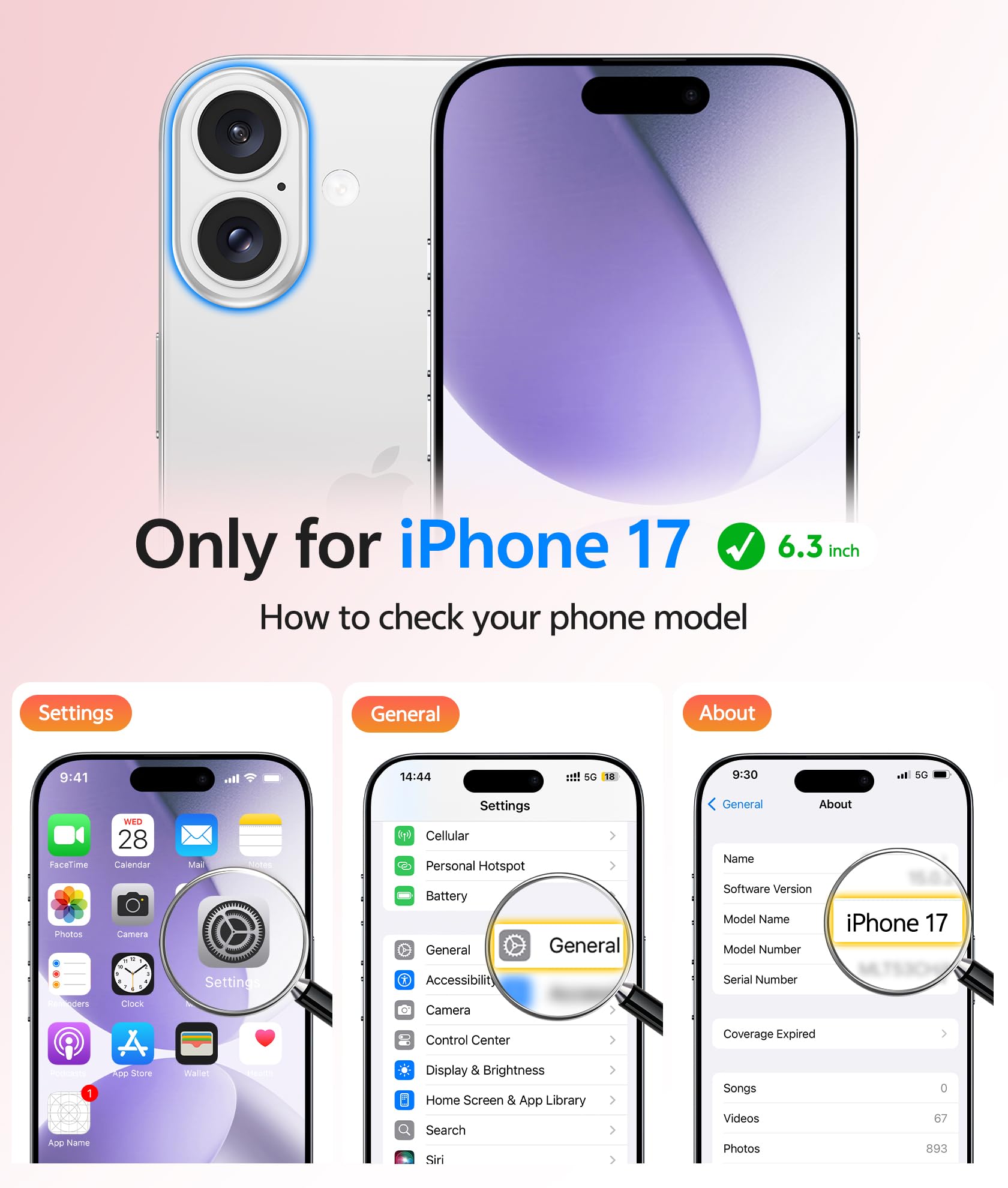 FNTCASE for iPhone 17 Case: [Compatible with Magsafe] Translucent Matte Cases with [Full Camera Protection] [Screen Protector] Military Grade Shockproof Protective Phone Cover - Light Purple