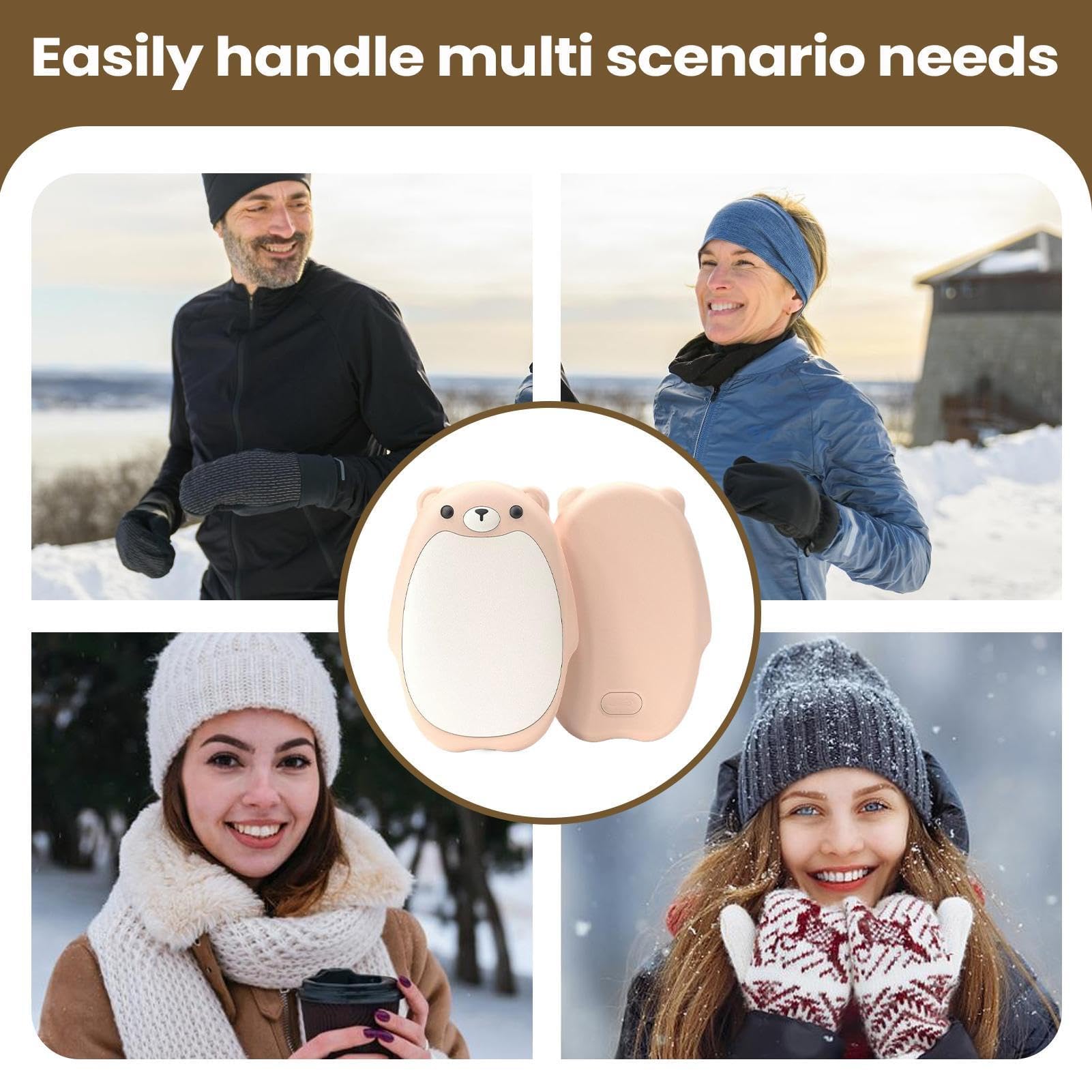 Scaldamani ricaricabili – Scaldamani tascabile, mani calde magnetiche con 3 temperature, riscaldatore tascabile elettrico riutilizzabile, ottimo regalo per figlia, bambini, moglie o bestie, portatile