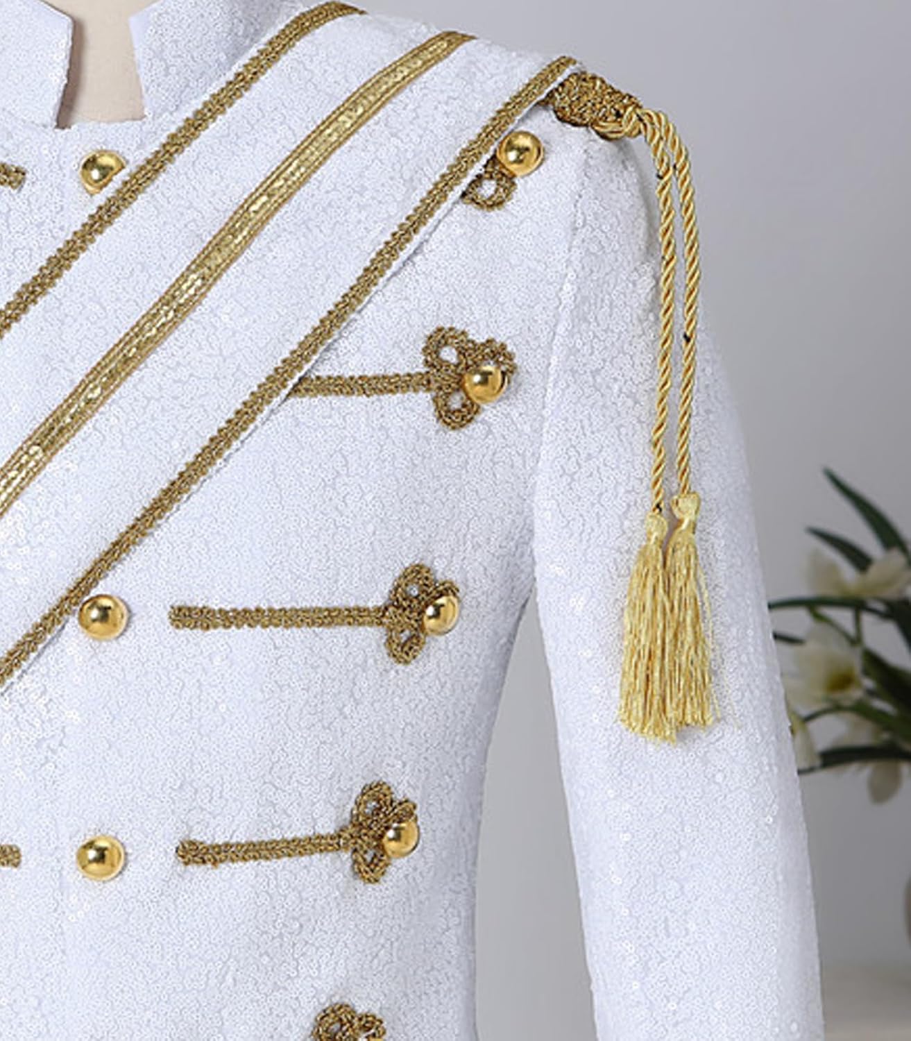 Mens Sequins Blazer Luxury Jacket Costumes Nightclub Bar Dress - Image 6