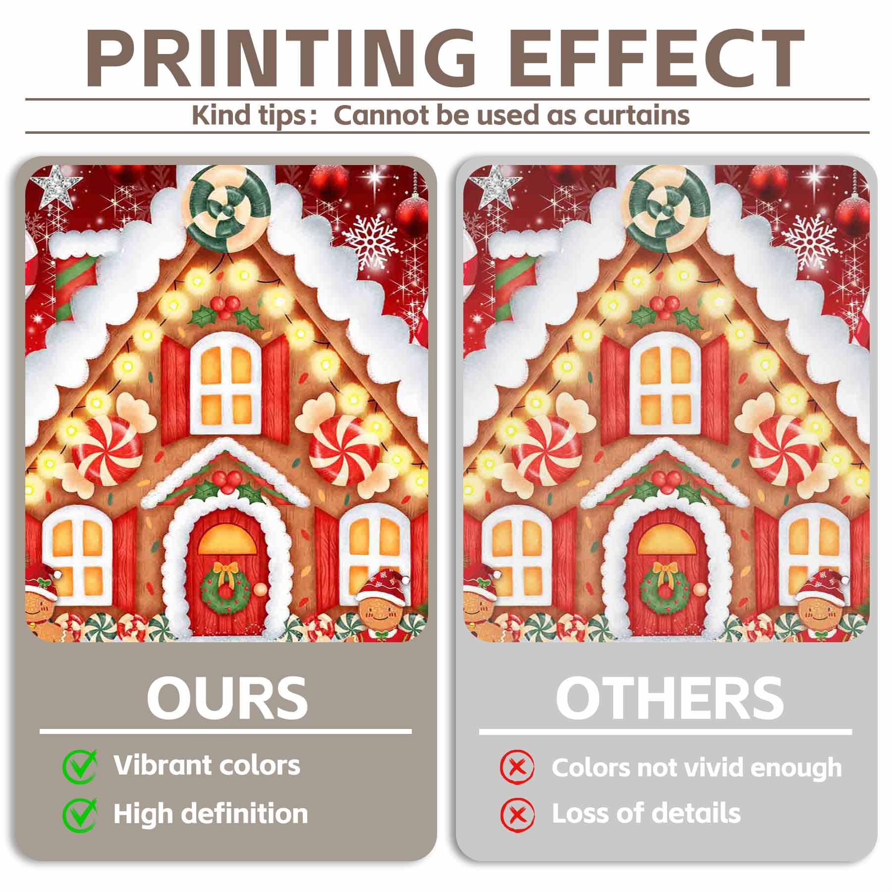 Yeele Fotohintergrund Weihnachtsdorf – 2,1x1,5 M, Vinyl, Rosa Lebkuchenhaus-Design