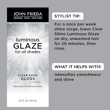 John Frieda Luminous Glaze Clear Shine Hair Gloss, 6.5 fl oz