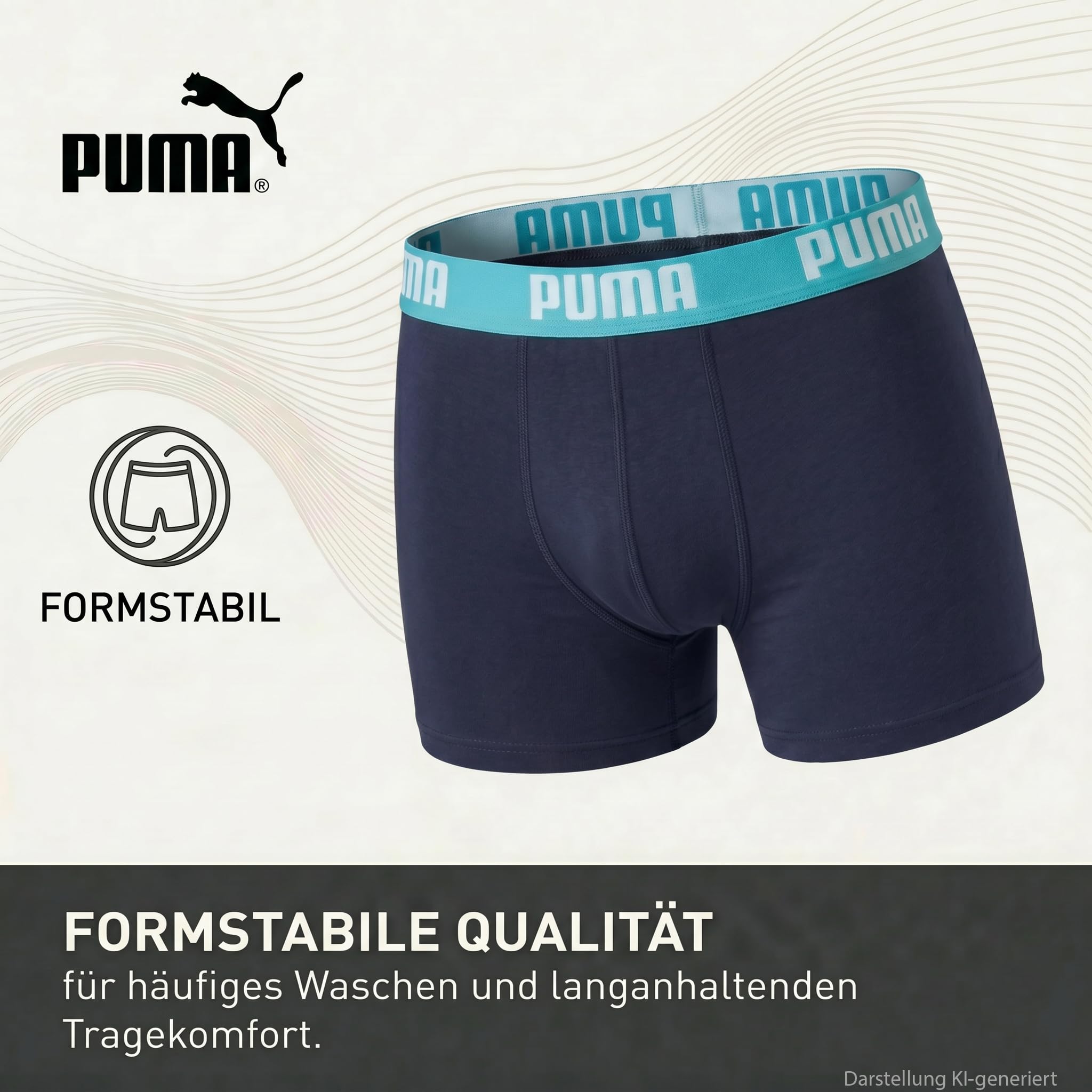 PUMA Bokserki chłopięce (5 sztuk), Atrament indyjski/turkus, 170-176