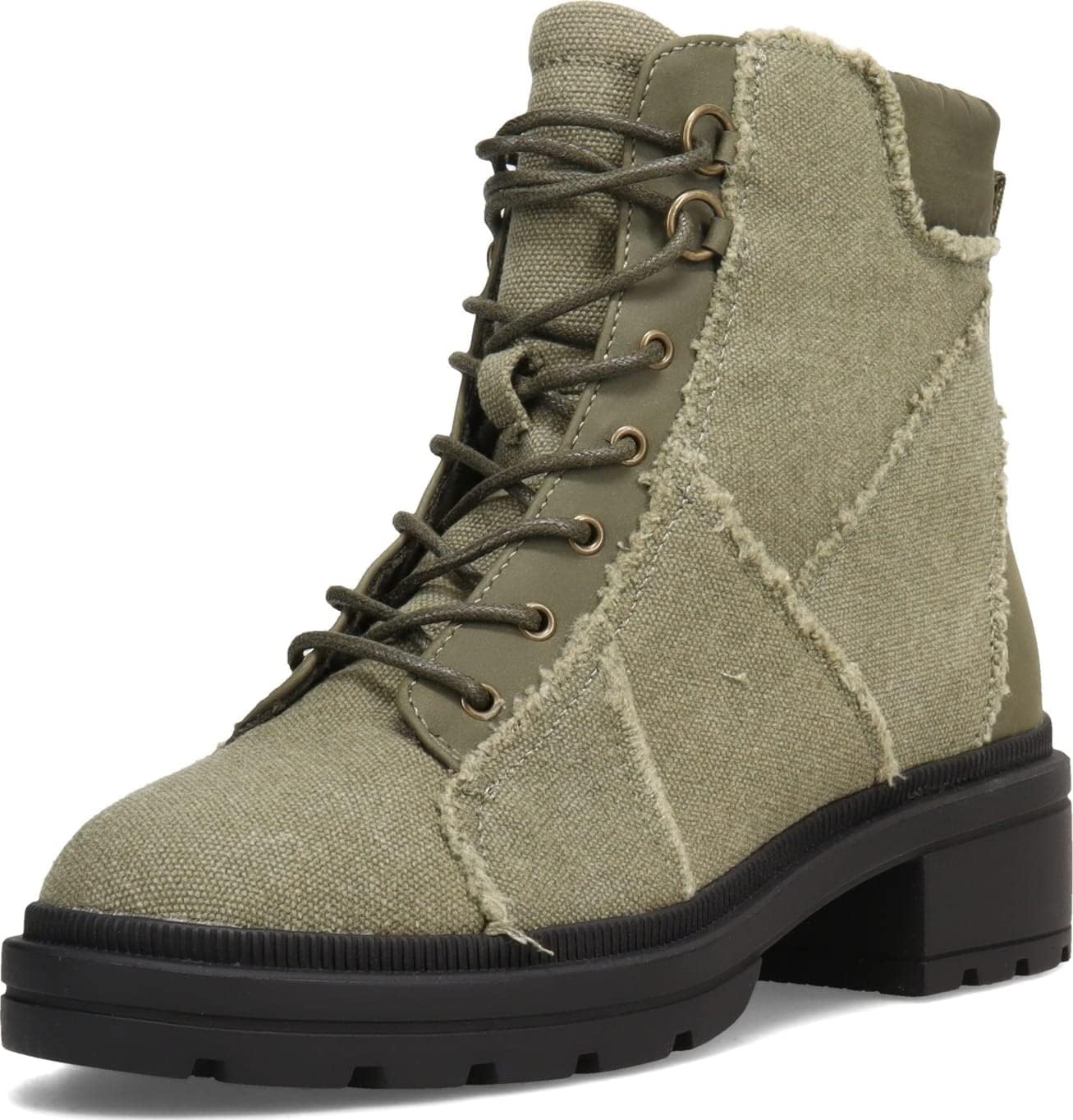 Rocket Dog Women's IRYS Orchard Cotton/Ontario Suede PU Ankle Boot, Olive, 9.5
