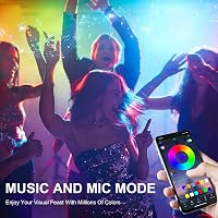 PSTAR LED szalag 20m RGB Bluetooth távirányítóval, app vezérléssel és zeneütemezéssel 5