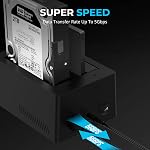 SABRENT 2 Bay Hard Drive Docking Station, Dual SSD HDD 2.5 3.5 inch SATA case Dock, External SSD Enclosure + Power Adapter, Offline cloning, LED Indicator, Tool-Free, USB Cables Included (EC-HD2B)