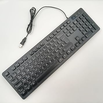 104 Keys Office Keyboard, German/French/Spanish/Italian/Arabic/Russian Keyboard, Ultra-Thin, Quiet Keylay, IT-Black