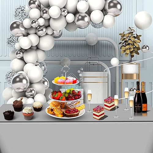 Miniatura 7 de Paquete de 4 manteles rectangulares para fiestas, manteles rectangulares de 54 x 108 pulgadas, de plástico brillante, impermeables, desechables,