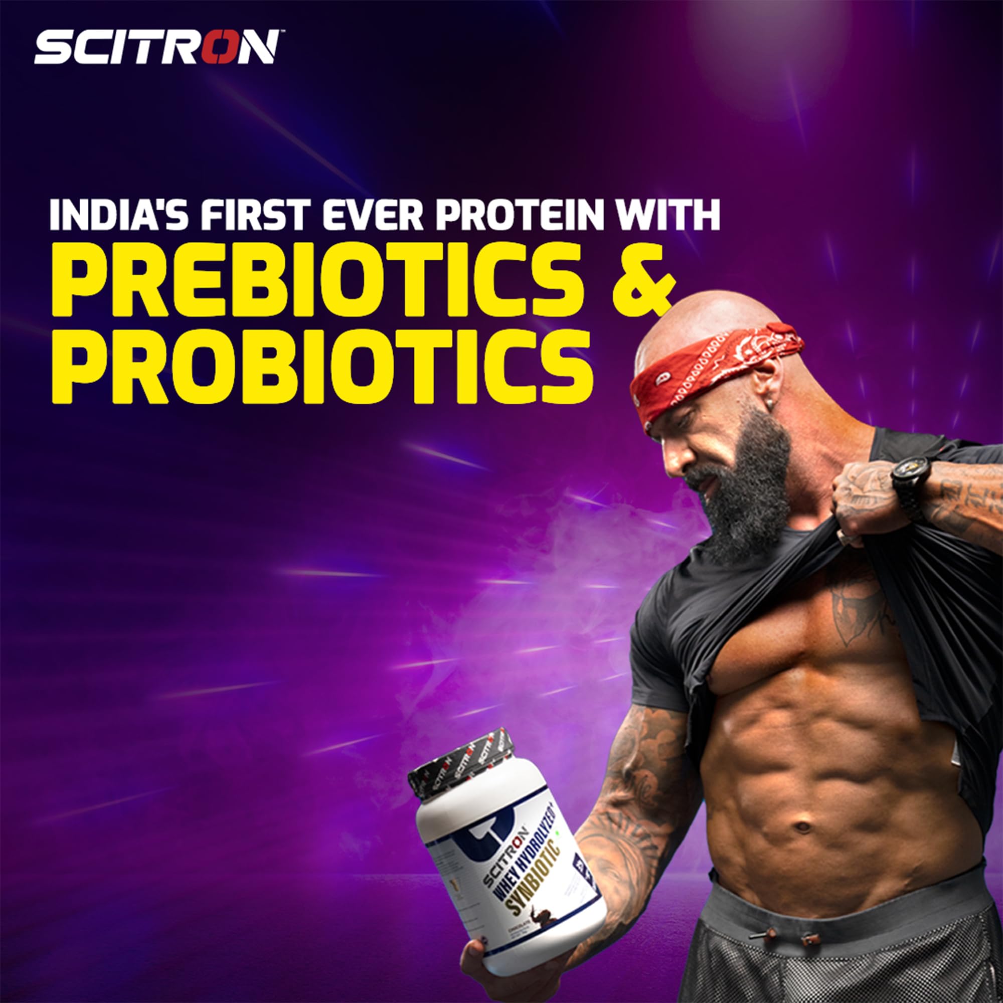 Scitron Whey Hydrolyzed Synbiotic 100% Hydrolyzed Protein Powder