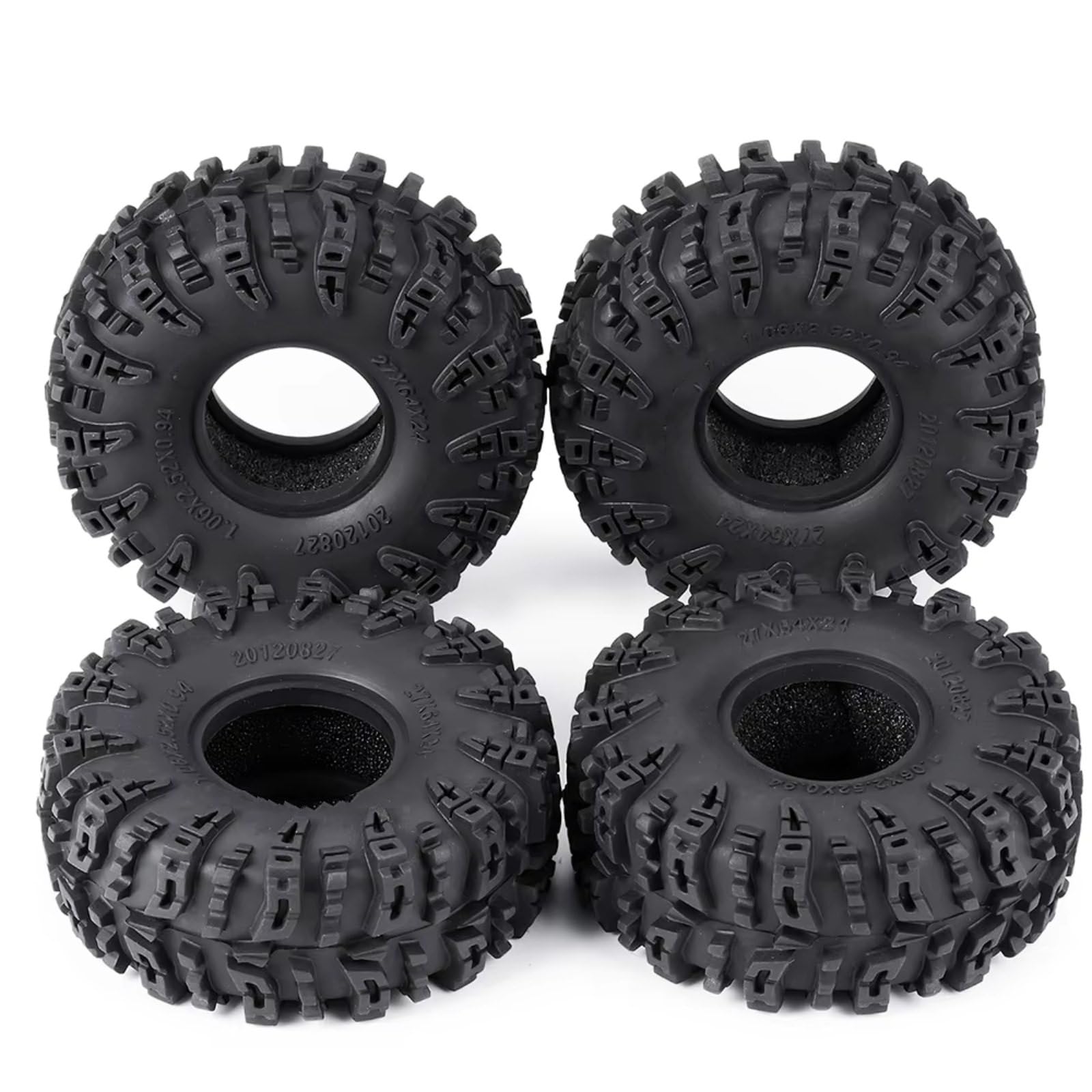 Neumático RC para Axial para SCX24 1/24 para TRX-4M 1/18 64 * 24mm / 27mm Swamper Mud para Terrain Neumáticos De Goma Ruedas RC Coche Actualización(B)