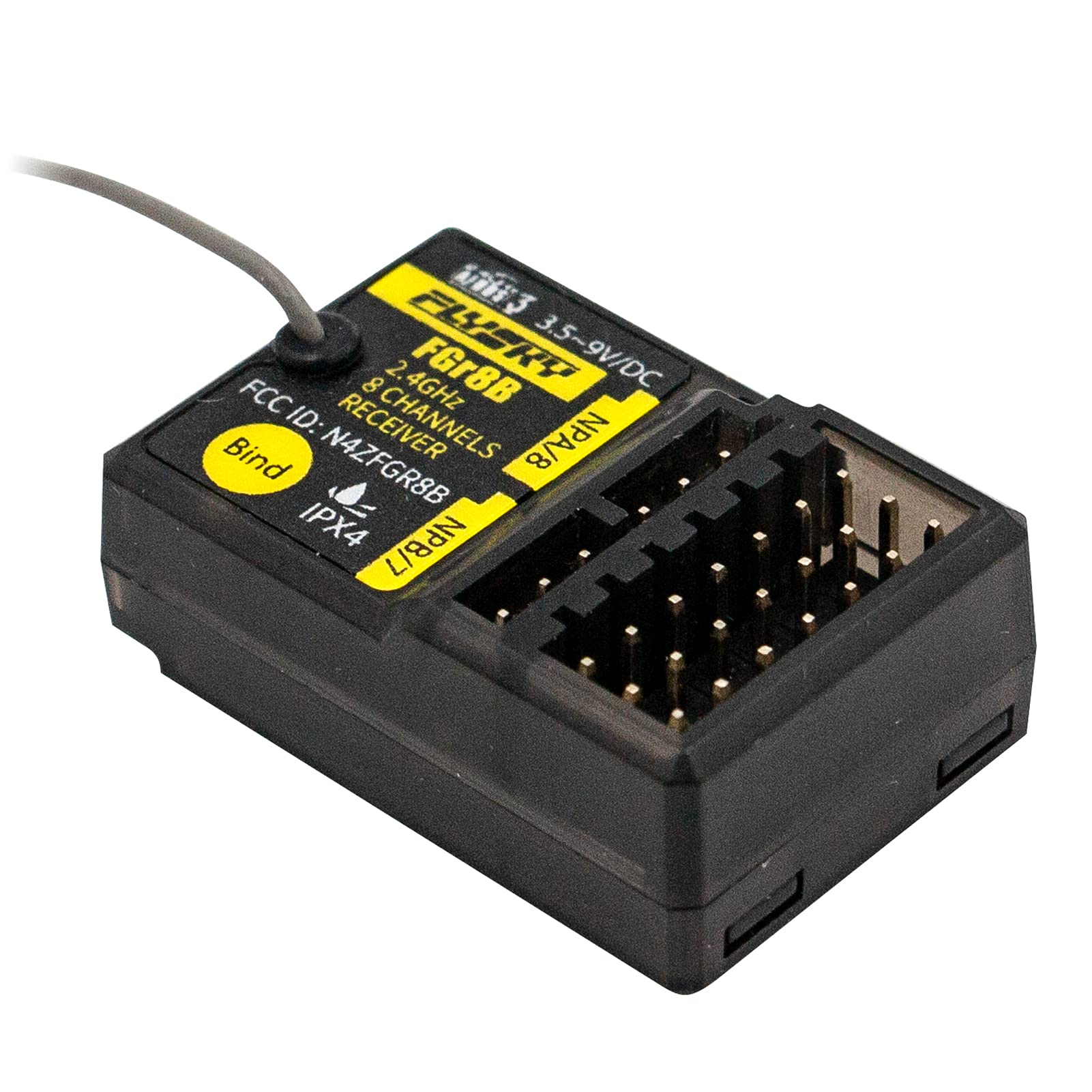 Goolsky Flysky - Receptor FGr8B, receptor de 8 canales de 2.4 GHz para transmisores Flysky AFHDS 3 PL18 NB4+ NB4 Pro+ RC y módulos RF FRM302