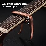 ENO MUSIC Guitar Capo for 6 String Guitar and Mandolin, Professional Acoustic and Electric Guitars Capo, RED Copper)