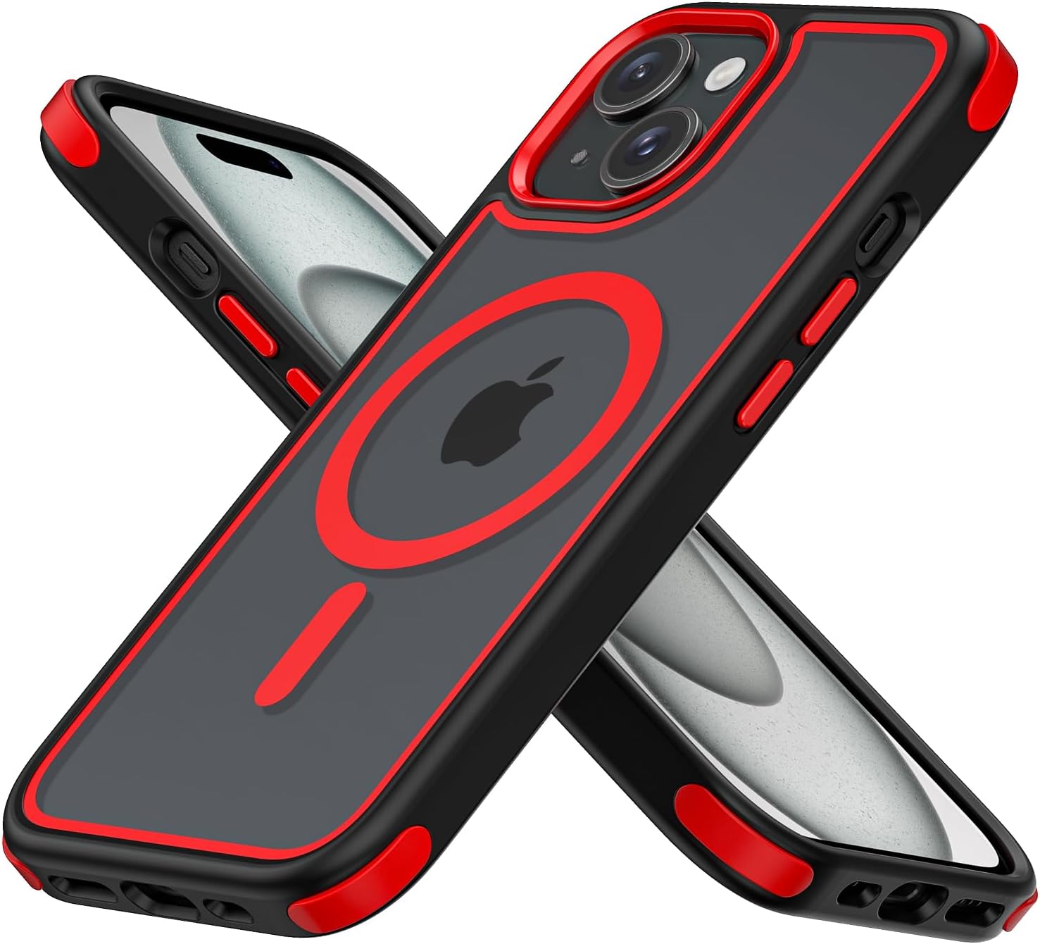 ENCASED Falcon Custodia Per IPhone 15 Con Protezione Schermo Integrata – Grado Militare Antiurto, Compatibile MagSafe – Nera - 3