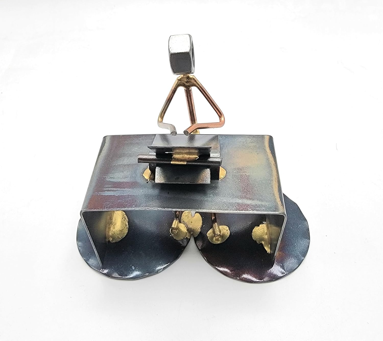 Secretary Collectible Handmade Metal Art Figurine, Desk Accessories, Trophy, Boss Gift, Office Décor