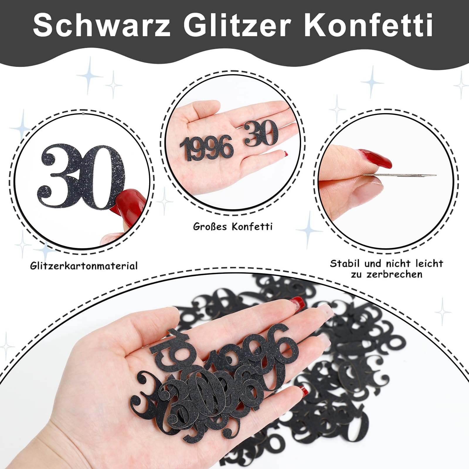 Confetti 30e verjaardagsdecoratie, 100 stuks Rip 20s