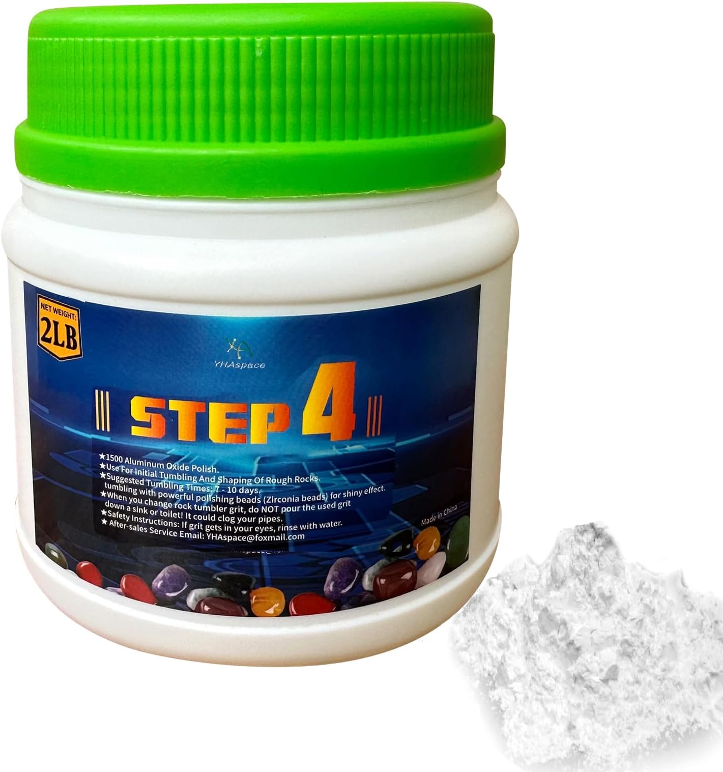 2 lbs Tumbler Media Grit,Rock Polishing Grit Media, Works with Any Rock Tumbler, Rock Polisher, Stone Polisher,Polish 1500 Fine Aluminum Oxide, Step 4 for Tumbling Stones (STEP4-2LB)