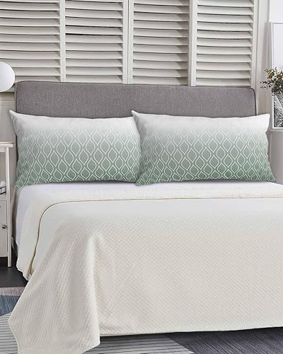 Miniatura 5 de Fundas de almohada de tamaño King de Marruecos verdes, fundas de almohada suaves para cama, fundas de almohada decorativas de lujo, funda de cojín