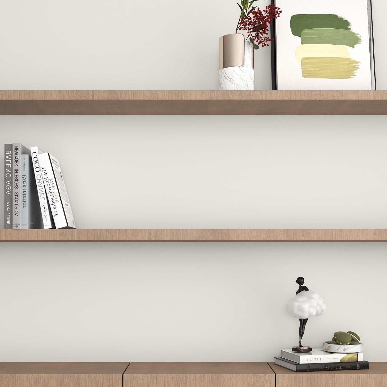 15.7"x160" White Wallpaper Peel and Stick Removable Matte White Contact Paper for Countertops Waterproof Solid Color Wall Paper Modern Self Adhesive Vinyl Wallpaper for Cabinets Bedroom Wall