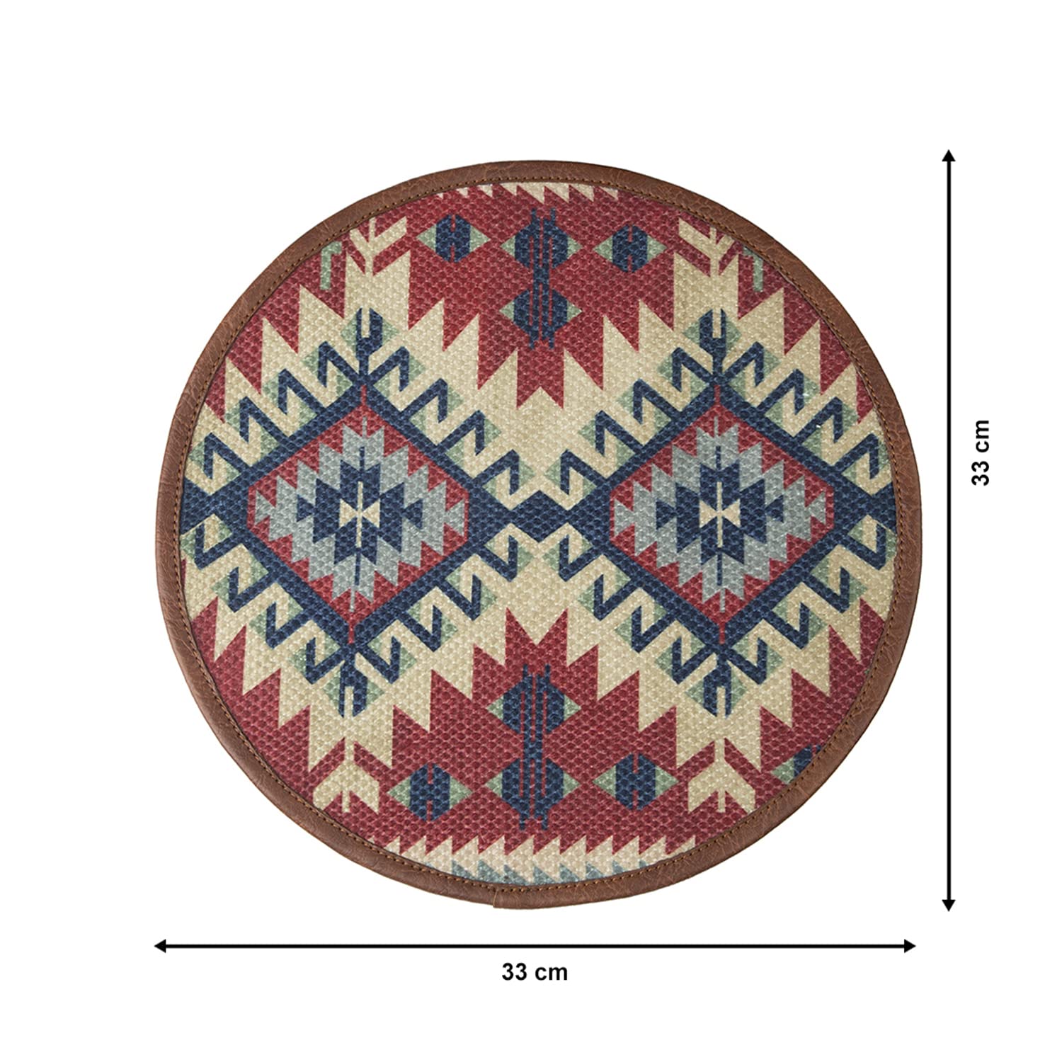 Mona B Printed Placemats Set of 2 Perfect for Dining Table, Kitchen and Living Room - 33 Cm Round 2