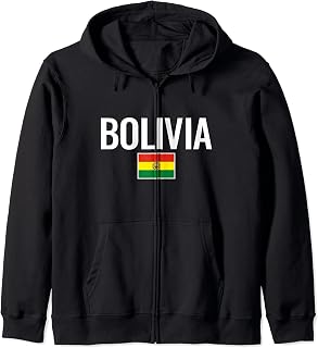 Bolivia Flag Proud Bolivian Zip Hoodie
