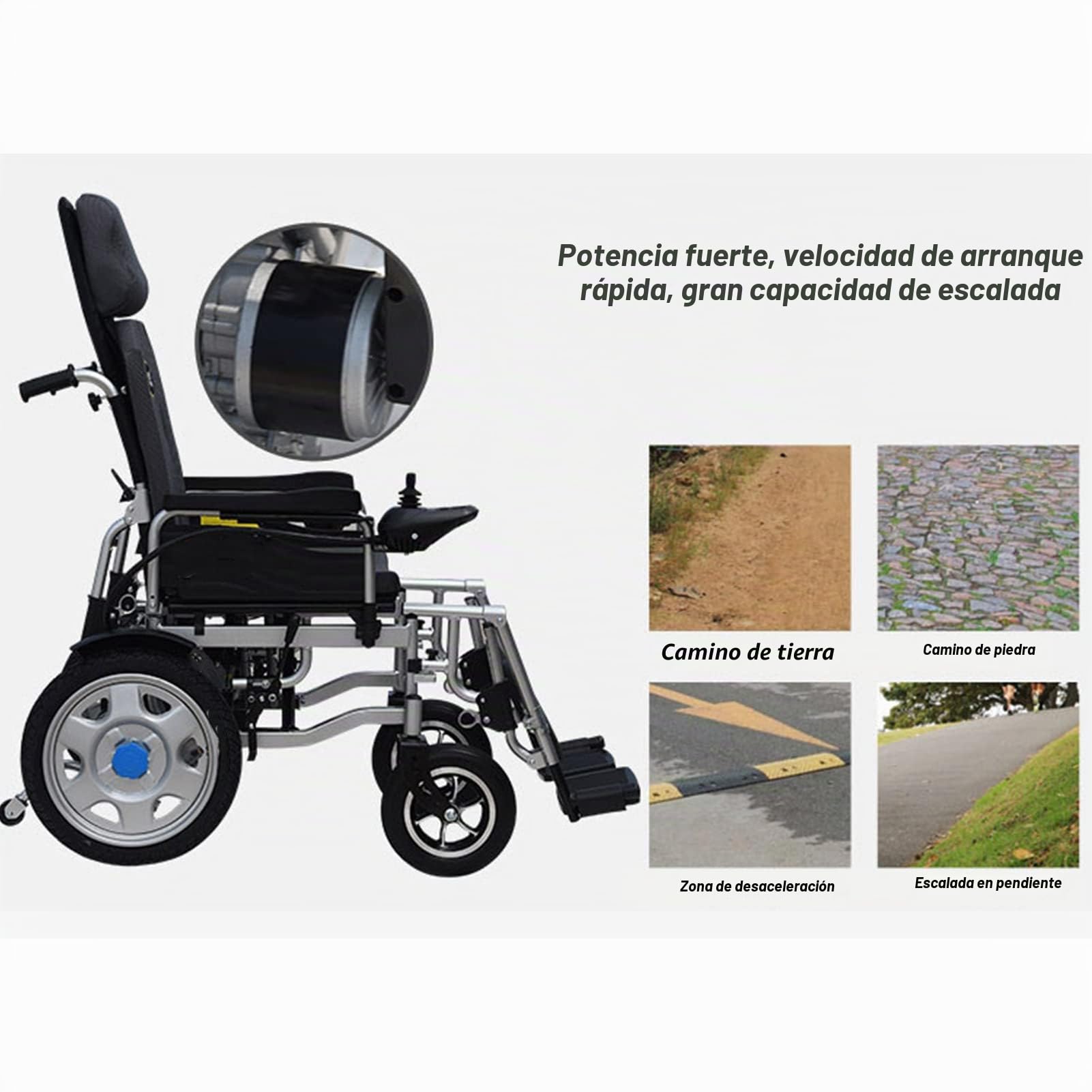 Controlador de Palanca de Mando para Silla de Ruedas Eléctrica Cepillada con Motor 50A DC24V, Accesorio Inteligente para Sillas de Ruedas para Pie en Pendiente, Protección del