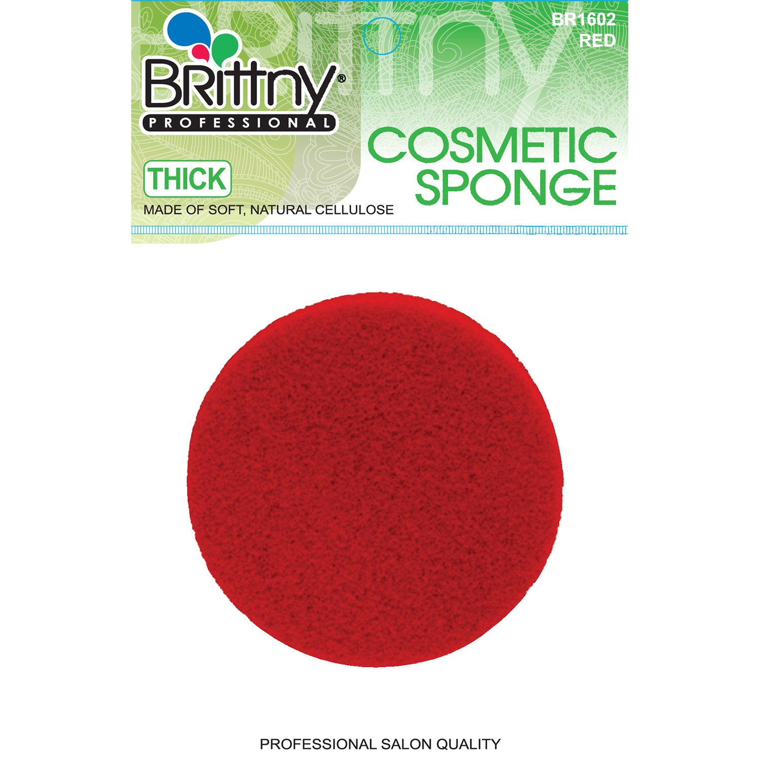 Brittny Professional Red Rubber Cosmetic Sponge (12 Sponges) - Blending Liquid or Powder Makeup - Round Shape