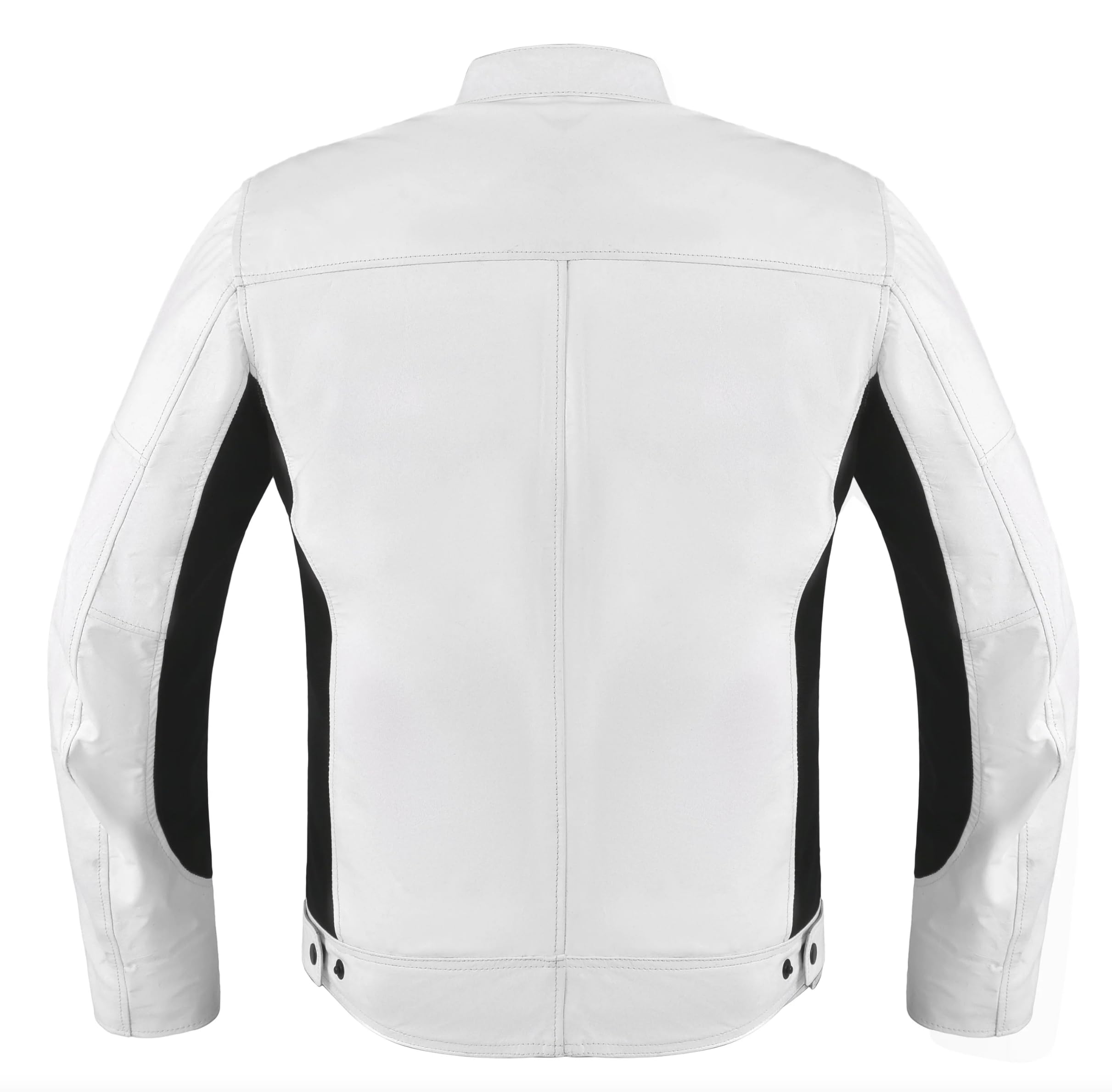 Guerrero Giacca da Moto in Pelle bianca modello Streetfighter, con Protezioni Omologate CE tg.L