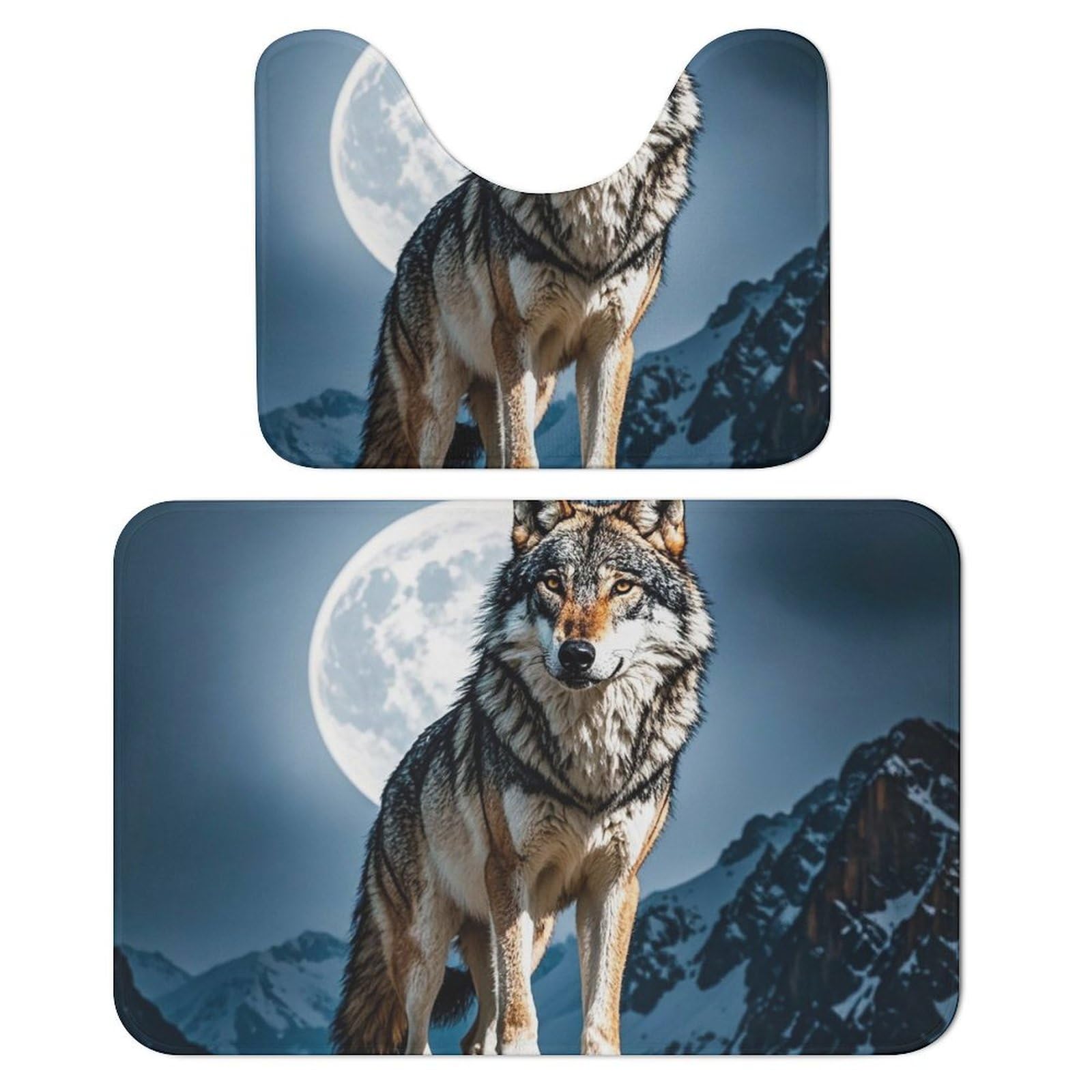 Tapis de toilette doux en forme de U Timberwolves pour créer un espace cosy