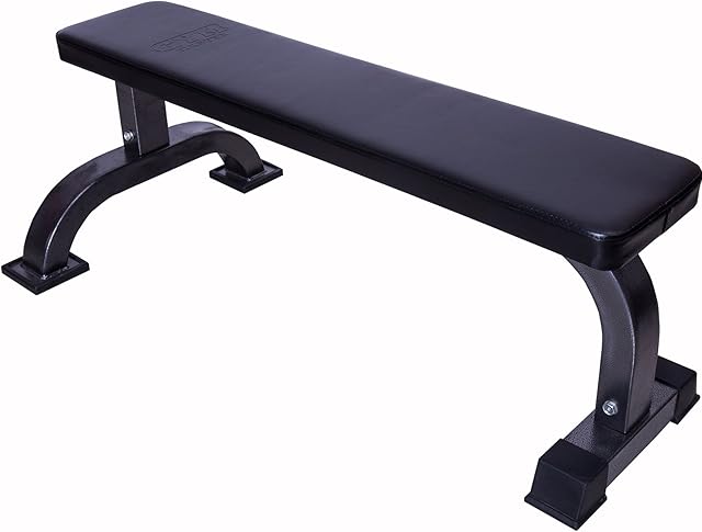 GYM MASTER Heavy Duty Flat Weight Bench - Strong 300kg Design with Thick Padded Cushion