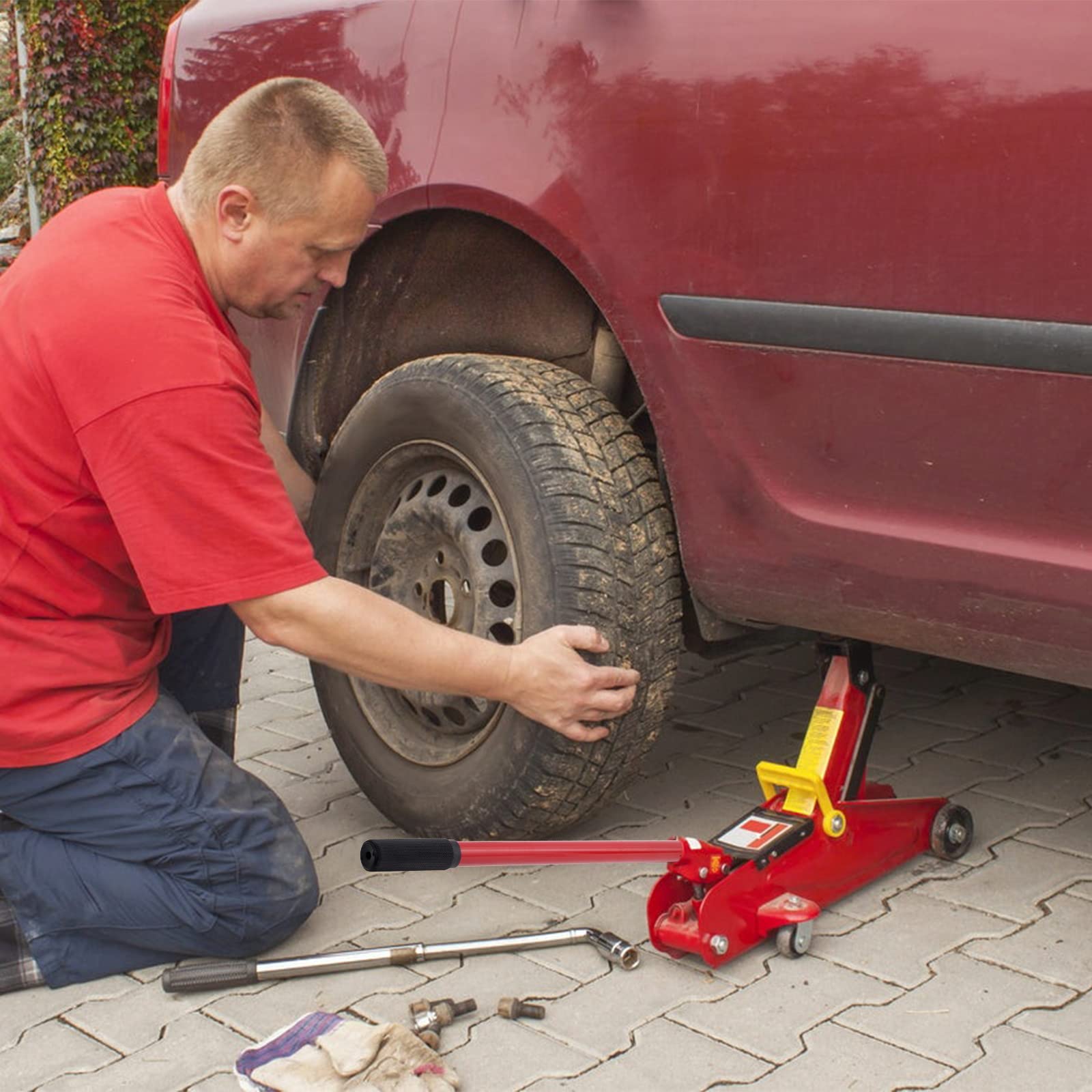 Poziomy hydrauliczny uchwyt podnośnika podłogowego, 2 tony, zamiennik do samochodu, uchwyt dźwigni podnośnika