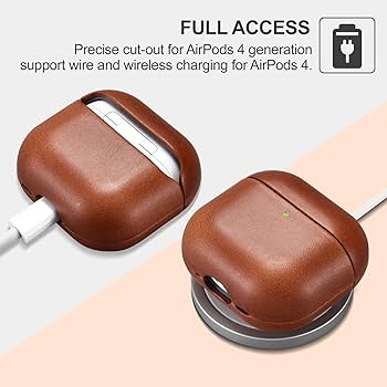 AirPods4 ノイズキャンセリング機能搭載　本革ケース付き KeyBudz AirPods 4用 ケース イタリアン 本革ケース Artisan