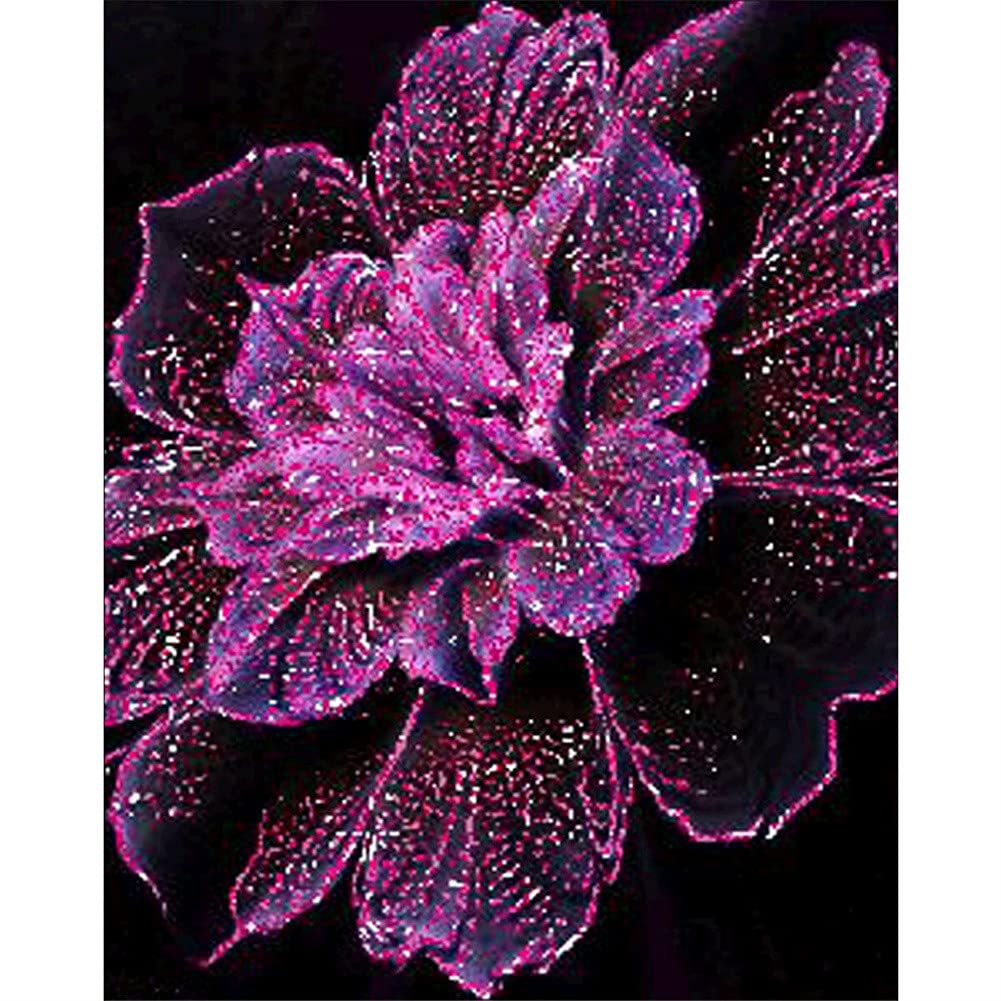Peinture Diamant 5D Fleurs Kit Complet Mosaïque Strass Rond Carré 40x80cm Art