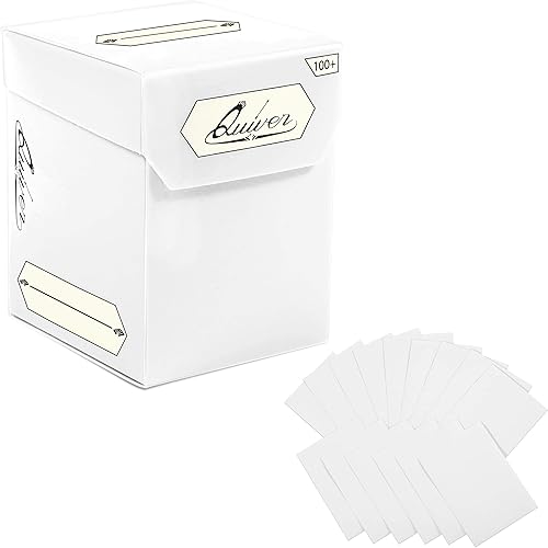Quiver Time Paquete de cartas coleccionables blancas para cartas coleccionables y fundas para cartas, compatible con Magic The Gathering Cards y