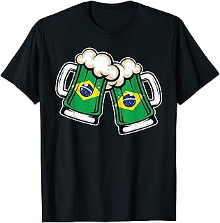 Brazil Flag Beer Mug - Cool Brazilian Beer T-Shirt