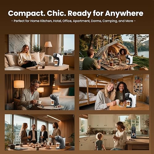 Miniatura 9 de Warriors1 - Cafetera de una sola porción para taza Keurig K, cafetera espresso para Nespresso Original, cápsula Dolce Gusto, café molido, cafetera