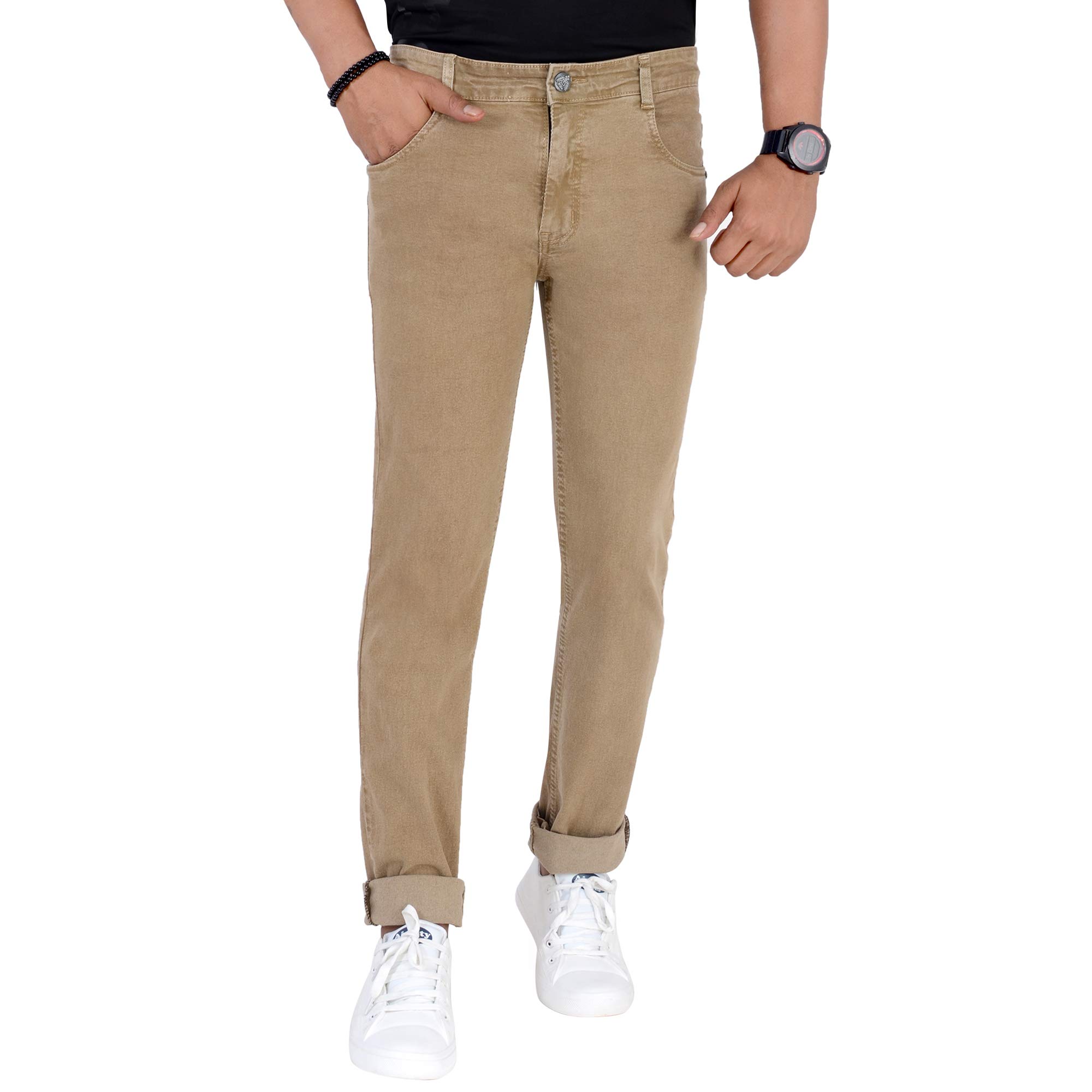m. r. fashion Men's Regular Fit Denim Jeans (JA JEA 221_Beige_44)-picture-14