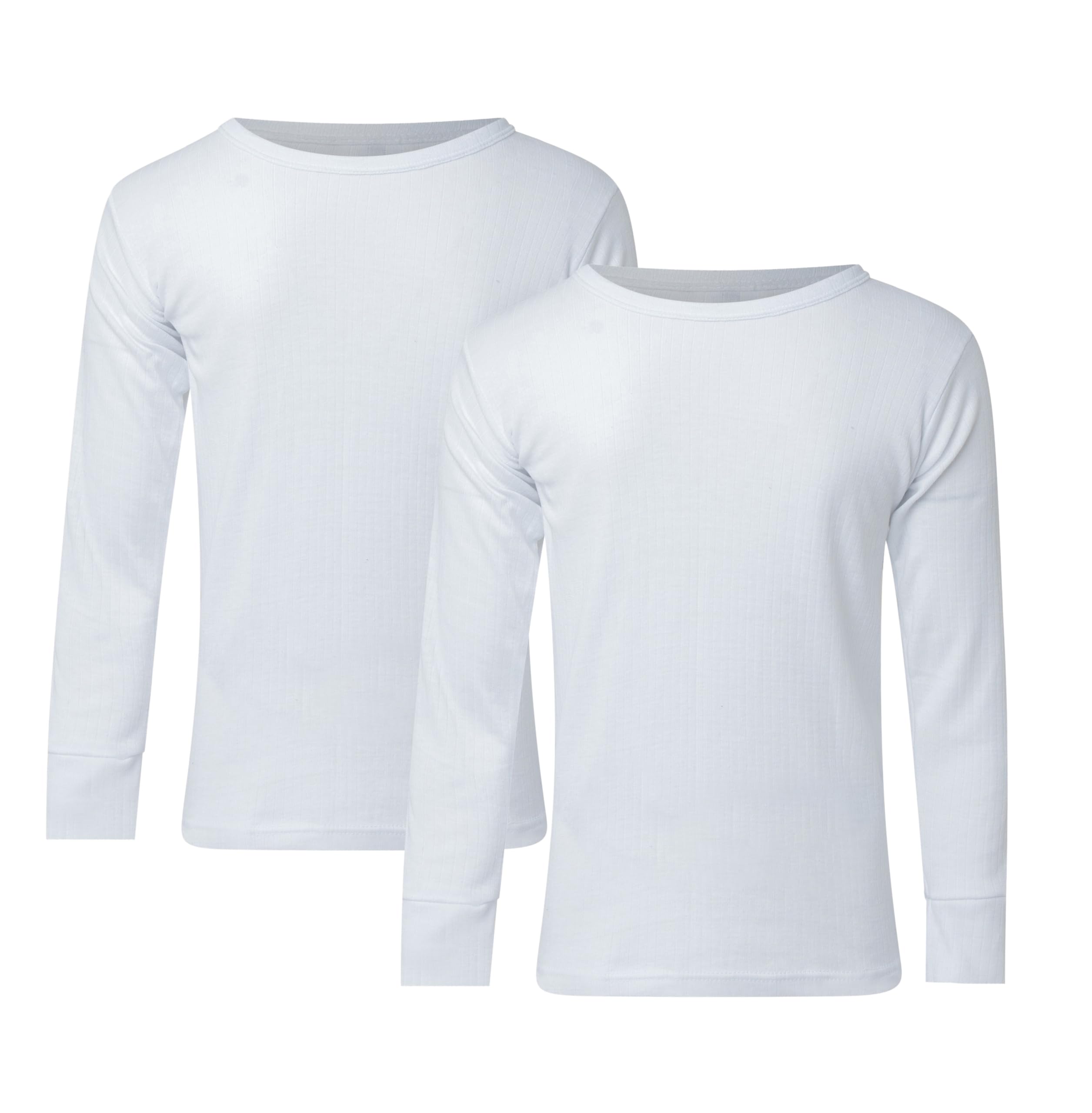 Bonjour Men's White Thermal - Pack Of 2 Thermal Long Sleeve Top - Warm Underwear Baselayer T Shirt - S M L Xl Xxl Warm Thermals (Uk, Alpha, M, Regular, Regular, )
