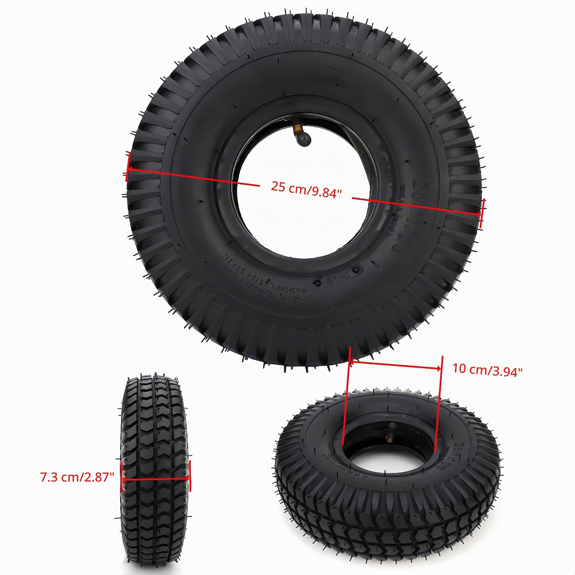 Cámara de aire para neumáticos 3.00-4, Herramienta de reemplazo de silla de ruedas para neumáticos y cámara de aire de scooter resistente al desgaste 3.00-4/260X85 para scooter eléctrico