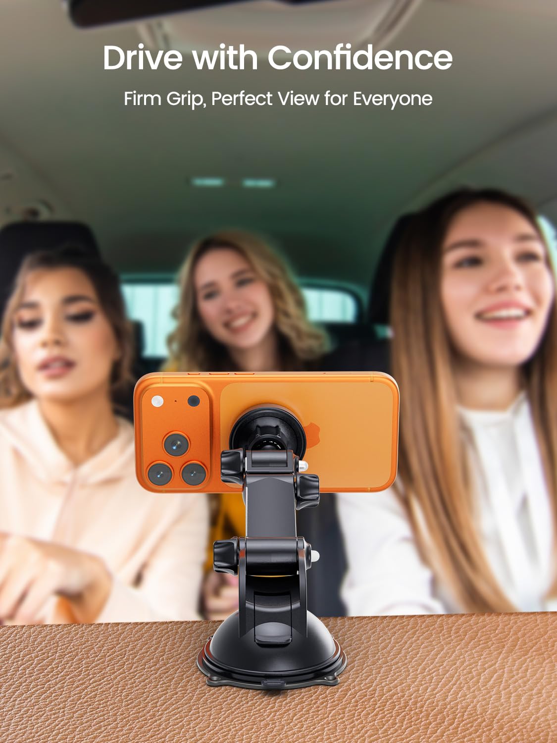 OHLPRO Support Tablette Magnétique Voiture, Ventouse Puissante pour Tableau de Bord & Pare-Brise, Bras Extensible, Rotation 360°, Compatible iPad, Samsung, Android, iPhone et Tablettes 4"-13"