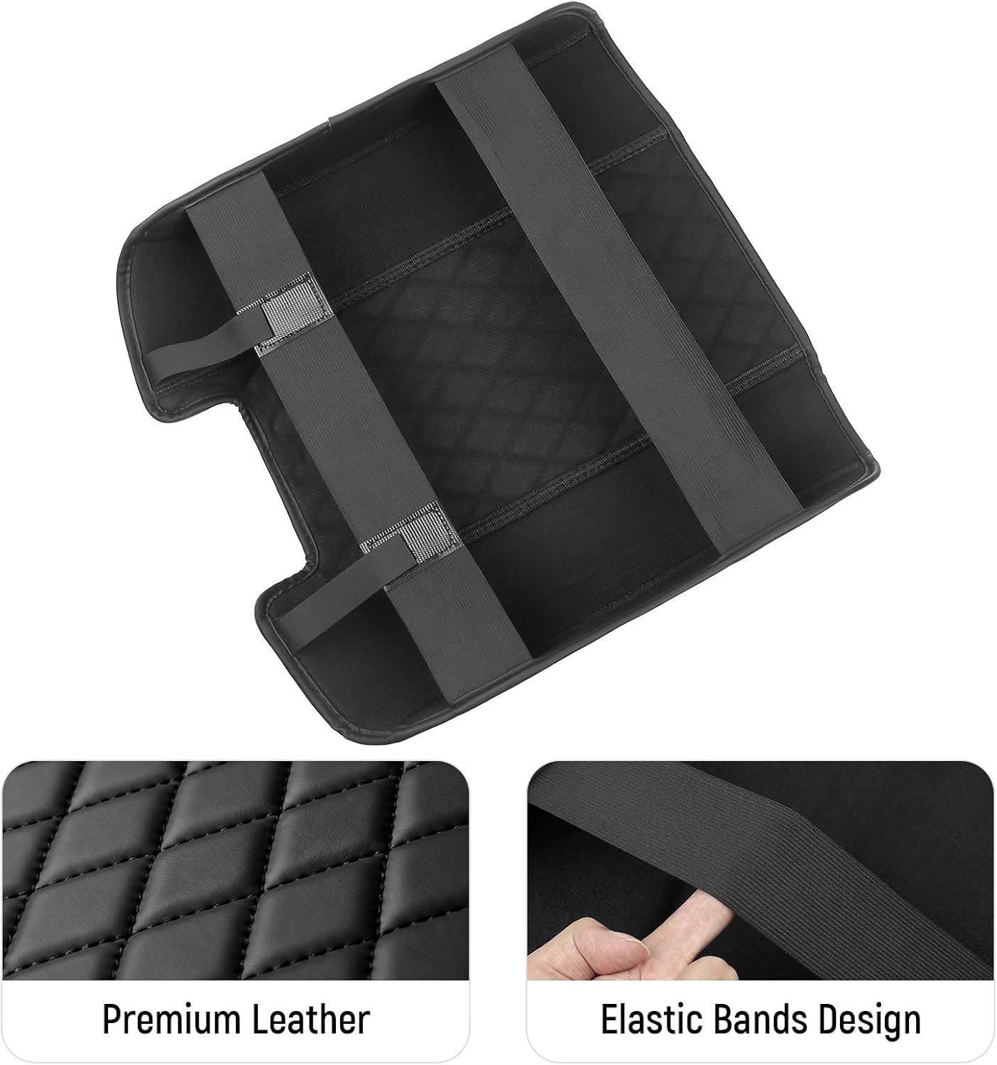 ZZEQYG Center Console Cover for Chevy Silverado/GMC Sierra 2014-2018, Tahoe & Suburban & Yukon 2015-2020, Car Armrest Cover Accessories(Fits Bucket Seat Console Only)