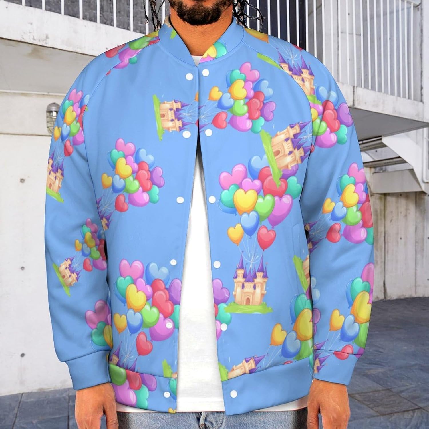 Castle Kingdom Baseball Jacket Casual Sportswear Bomber Jacket Coat for Men Women