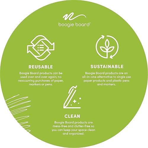 Miniatura 4 de Boogie Board VersaNotes - Paquete de expansión reutilizable, borrado en seco y notas adhesivas, paquete de 3 alternativas para el hogar y la
