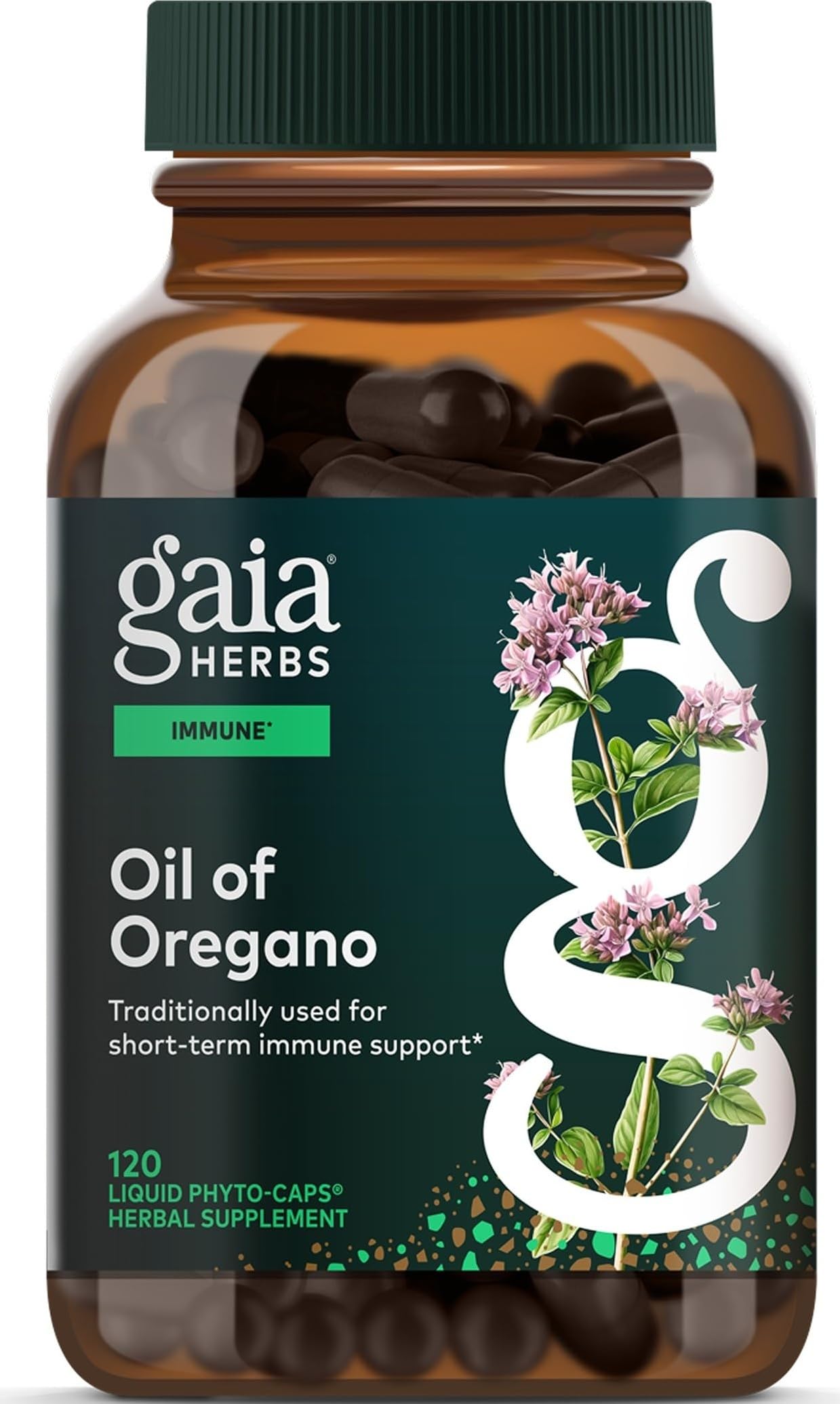 Gaia Herbs Oil of Oregano 230 mg, 120 Vegan Capsules, 120 Servings 120 Count (Pack of 1)
